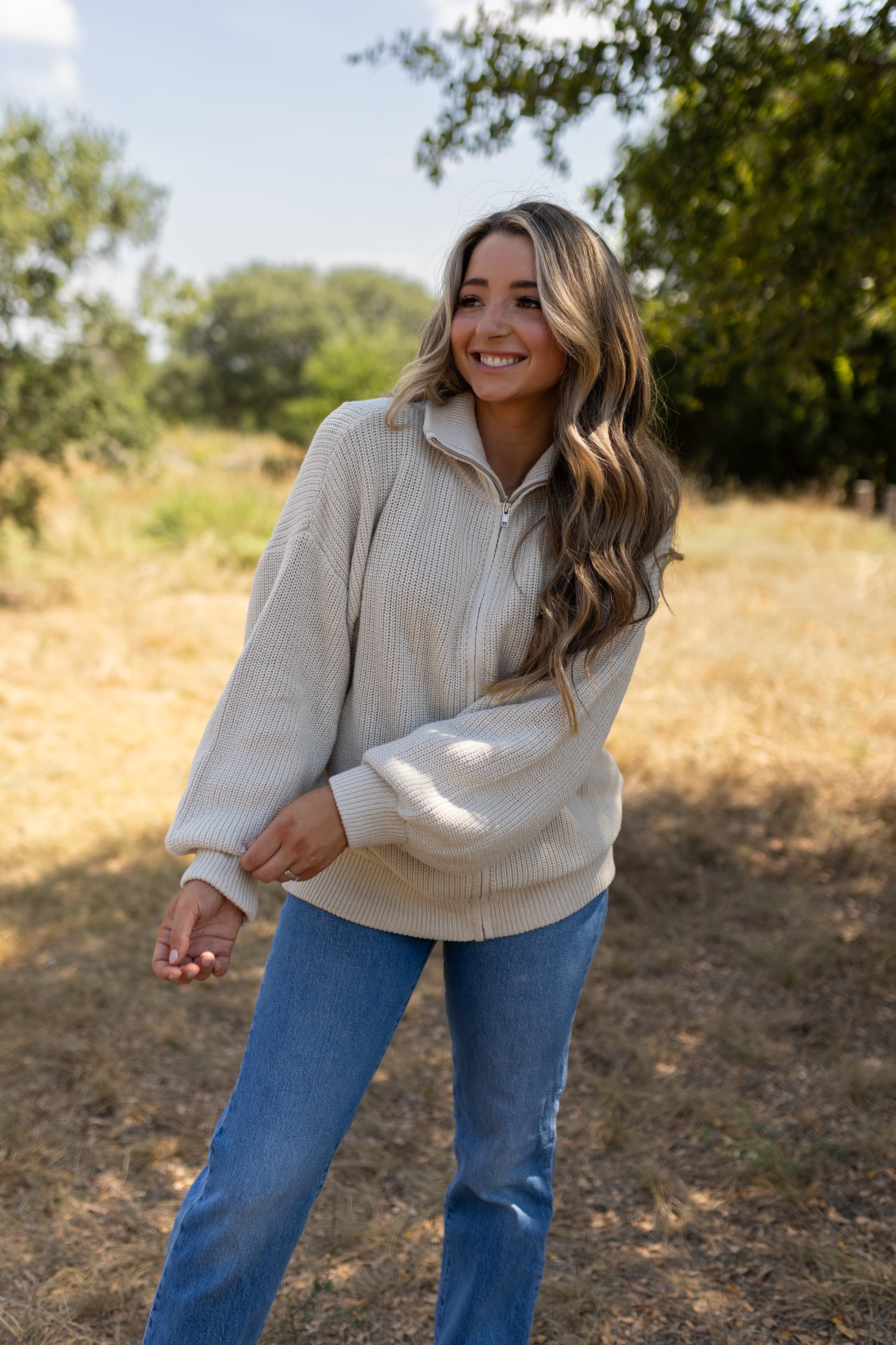 The Oversized Zip-Up Cardigan