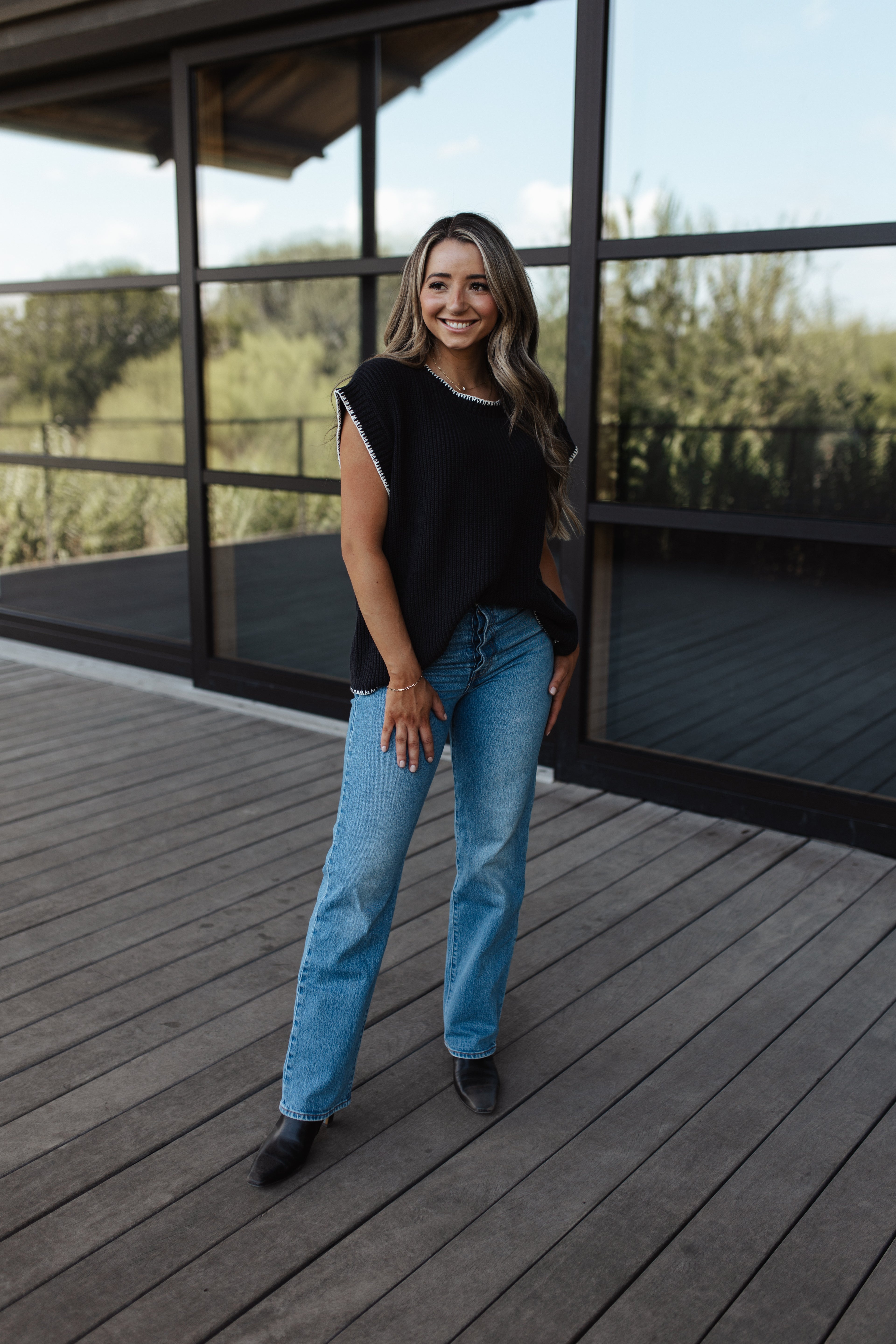 Whip Stitch Sweater Vest