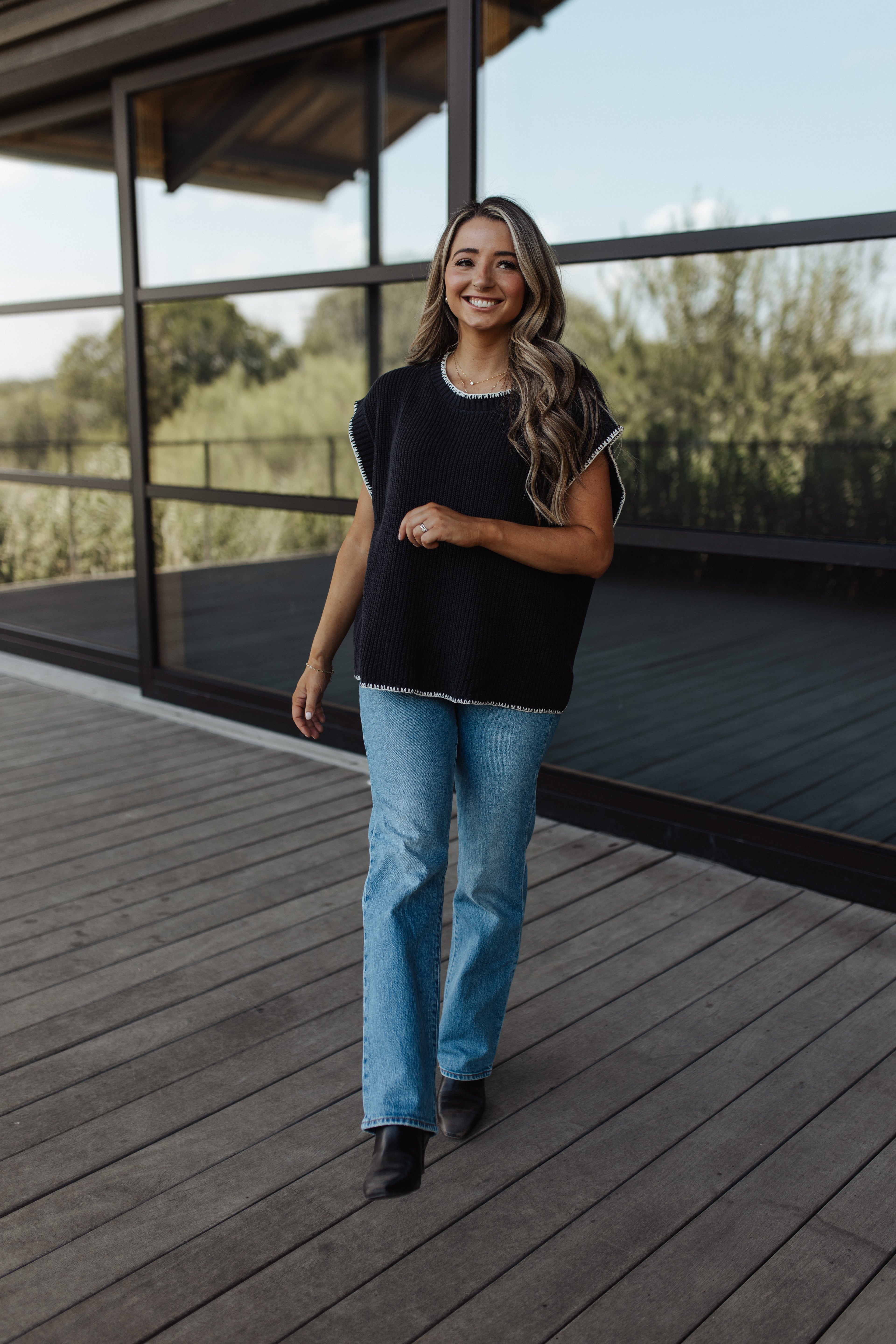 Whip Stitch Sweater Vest