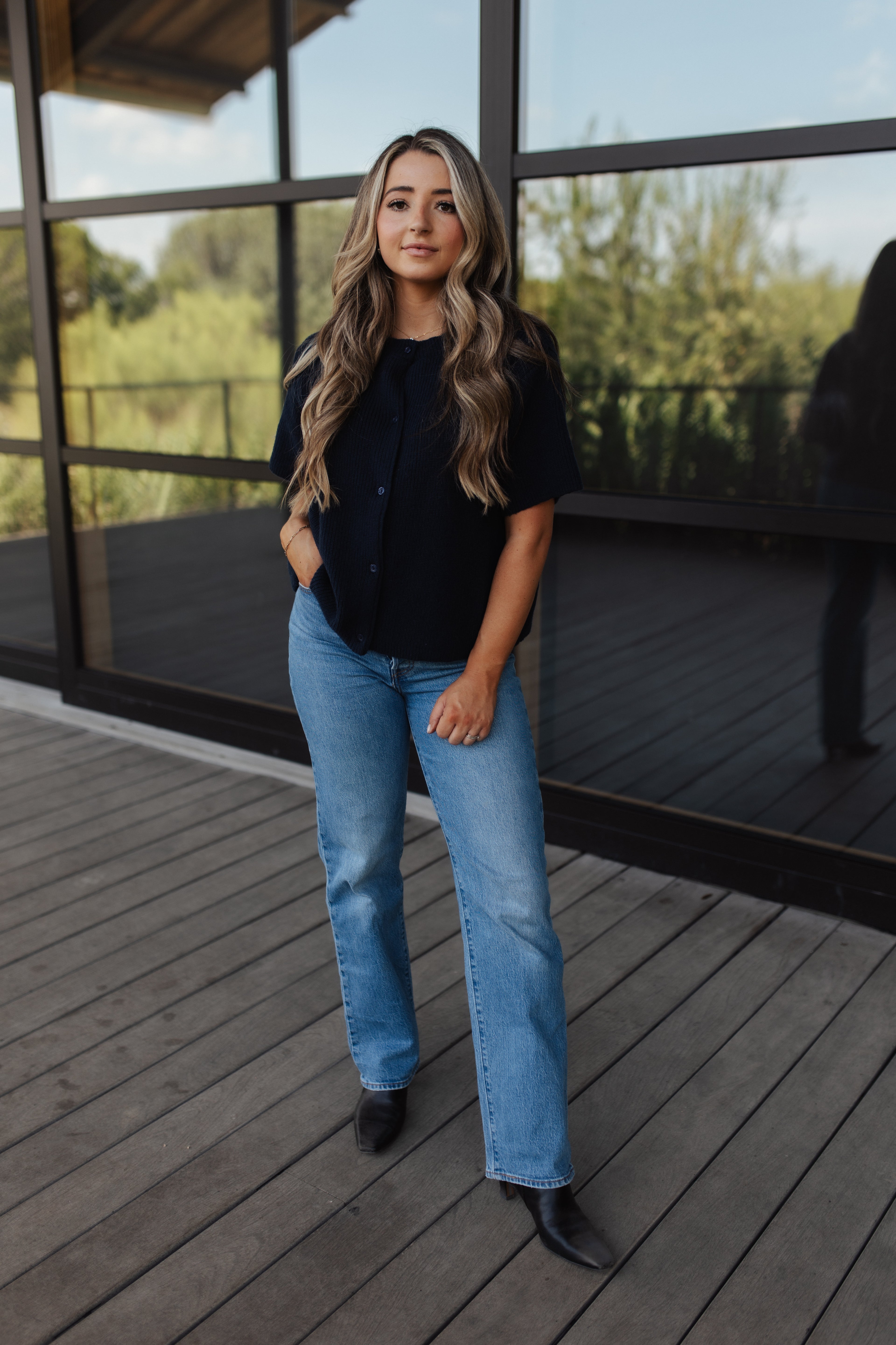 It Girl Sweater Cardigan Navy